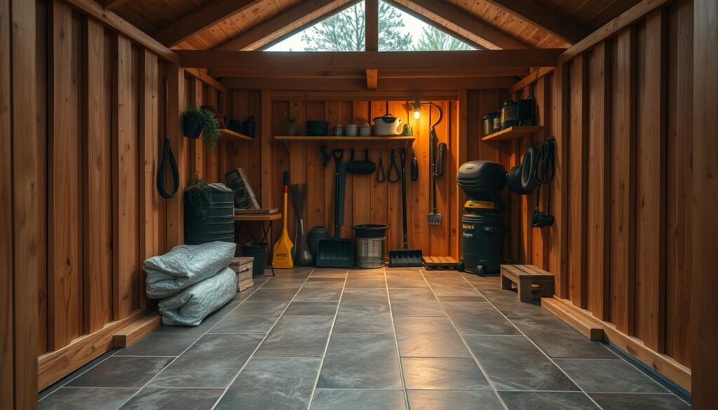 Bodenbelag Geräteschuppen