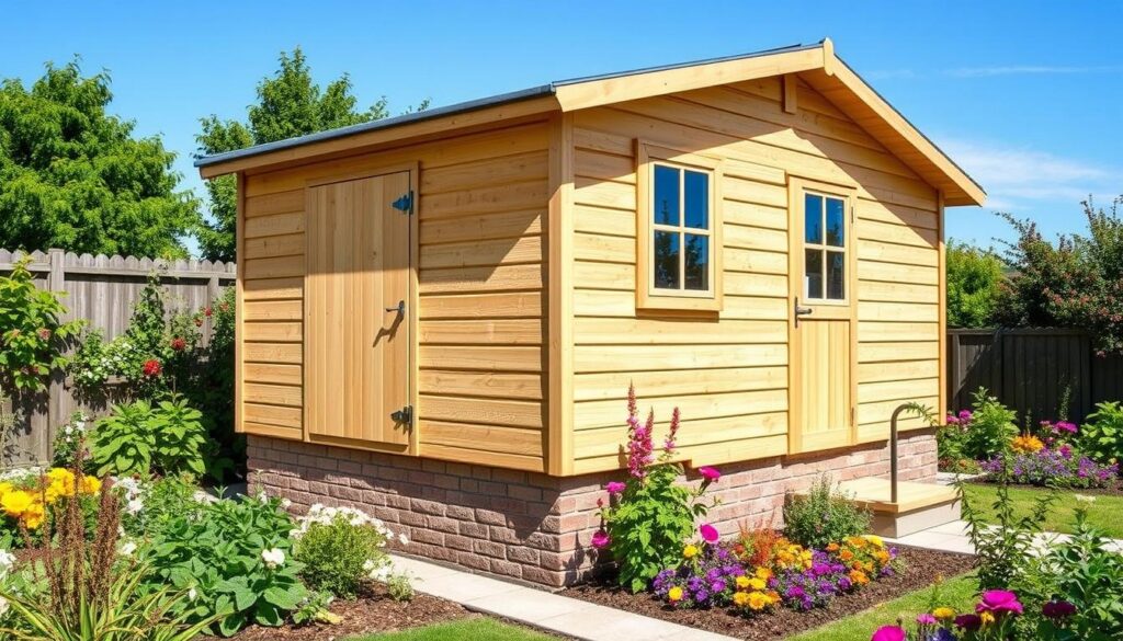 Gartenschuppen Stabilisierung