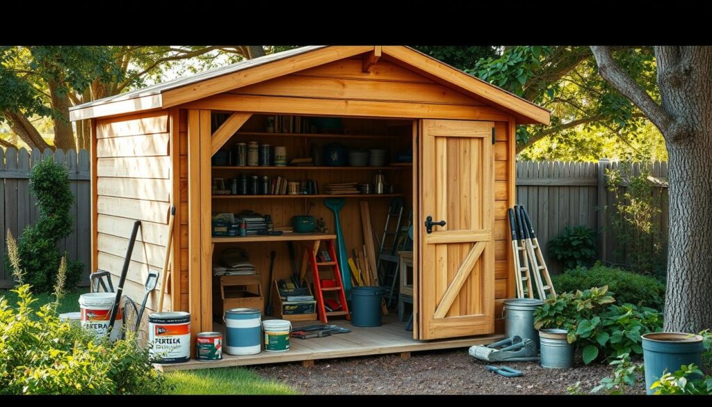 Wartung Gartenschuppen Holz